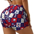 thumbnail image 1 of Balery golf Printed Workout Shorts for Women Seamless Scrunch Short Gym Yoga Running Sport Active Exercise Fitness Shorts-Small, 1 of 8