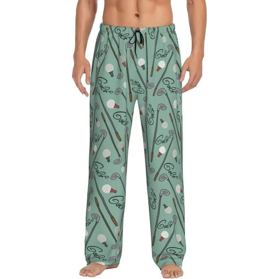 Balery golf equipment print Men's Pajama Pants,Ultra Lightweight Pjs,Lounge Pant-Small