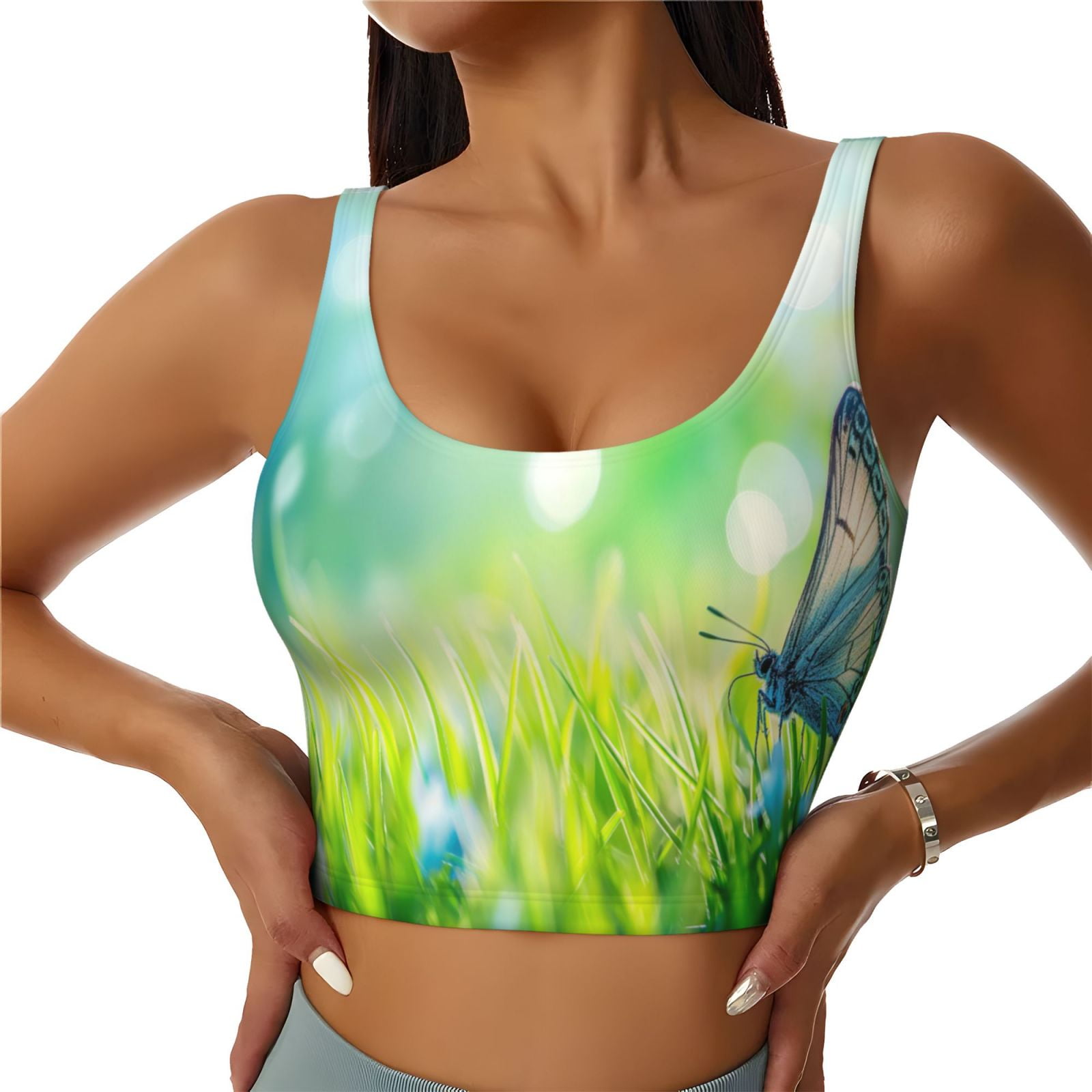 Give Me Butterflies Padded Sports Bra
