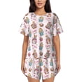 thumbnail image 1 of Balery happy Easter Pattern Womens Pajama Sets 2 Piece Soft Short Sleeve Top and Shorts Sleepwear Round Neck Pjs Lounge Set with Pockets-XX-Large, 1 of 6