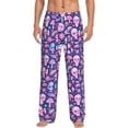 thumbnail image 1 of Balery mushroom rainbow color Skull print Men's Pajama Pants,Ultra Lightweight Pjs,Lounge Pant-X-Large, 1 of 9