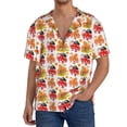 thumbnail image 1 of Balery pirate Octopus Pattern Men's Casual Button Down Shirt Short Sleeve Textured Summer Cuban Beach Shirts-3X-Large, 1 of 5
