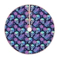 thumbnail image 1 of Balery starry sky Skull flower Printed Christmas Tree Skirt , Merry Christmas Party Christmas Tree Decoration,Adjustable Tree Skirt-48", 1 of 6