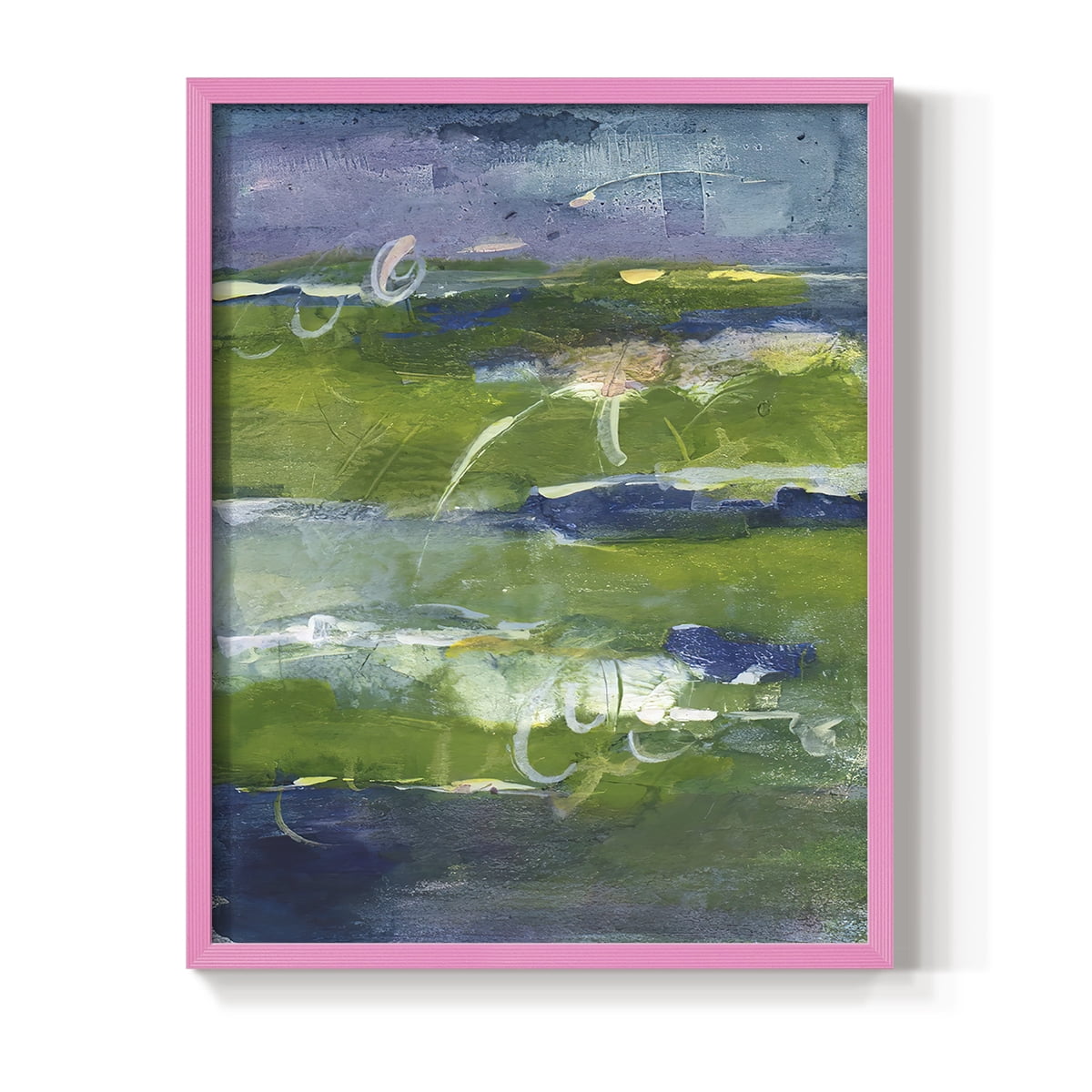 Bales of Color II Framed Print in Pink Solid Wood Framed Print No Nail Hanging