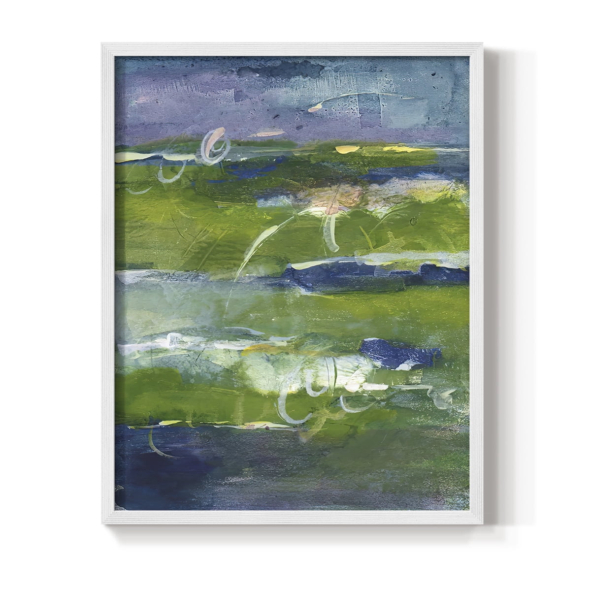 Bales of Color II Framed Print in White Solid Wood Framed Print No Nail Hanging