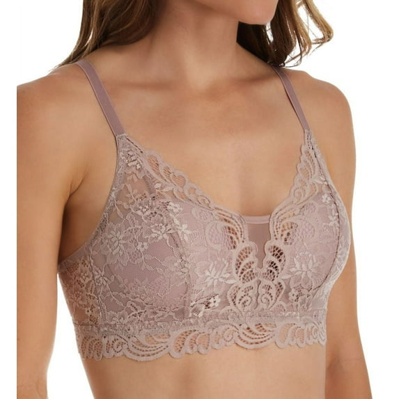 Women's Bali DF6591 Lace Desire All Over Lace Convertible Wirefree Bra (Evening Blush XL)