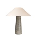 thumbnail image 1 of Bali 23 Inch Table Lamp Classic Empire Shade Cylinder Base Smooth Gray - Saltoro Sherpi, 1 of 4