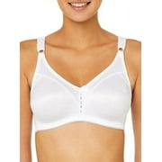 Bali 44C Nylon Double Support Wire Free Bra, White