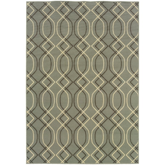 Oriental Weavers Bali 8'6" x 13' Machine Woven Rug in Blue