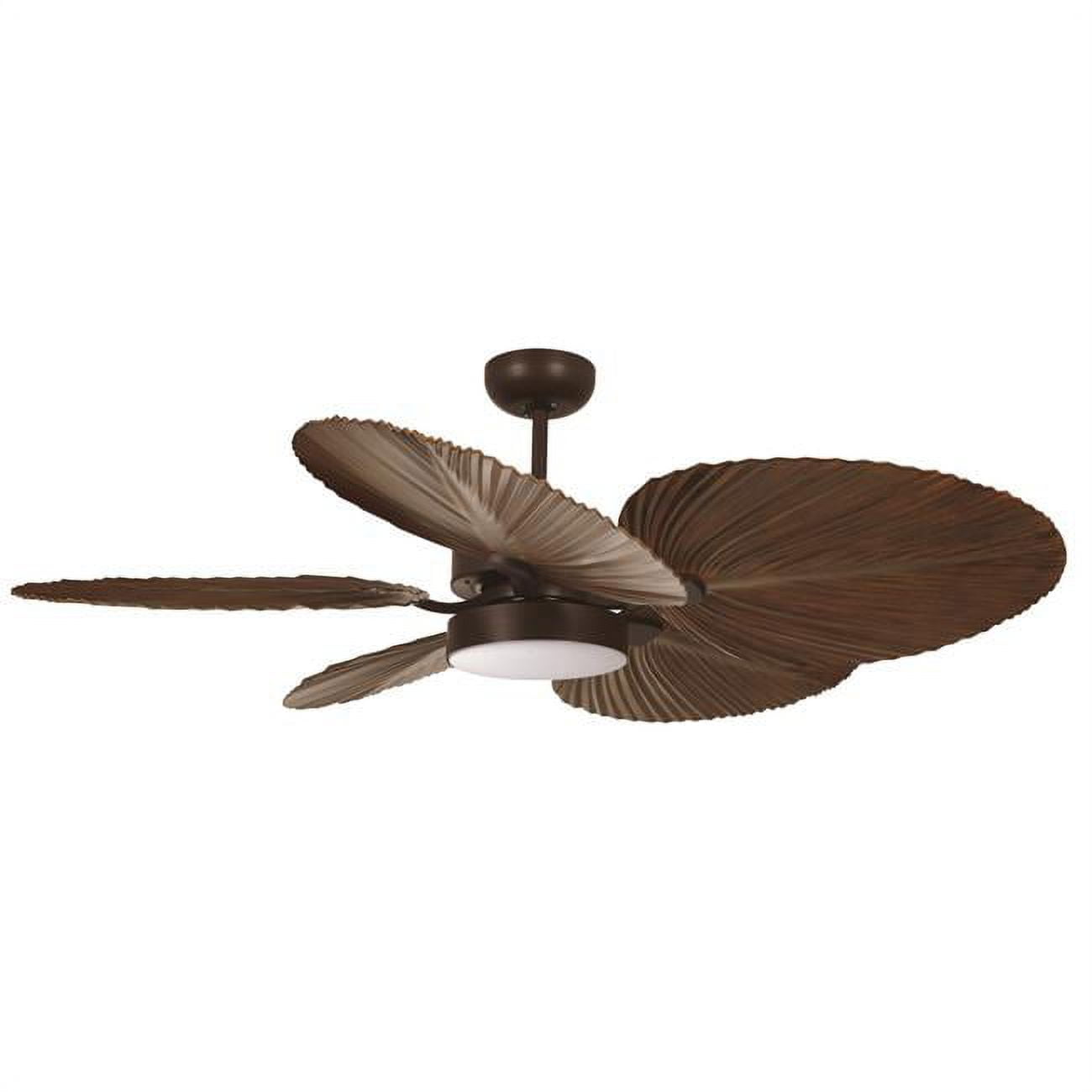 Lucci Air Bali 52-Inch Oil Rubbed Bronze Ceiling Fan with Palm Leaf Blades and Light