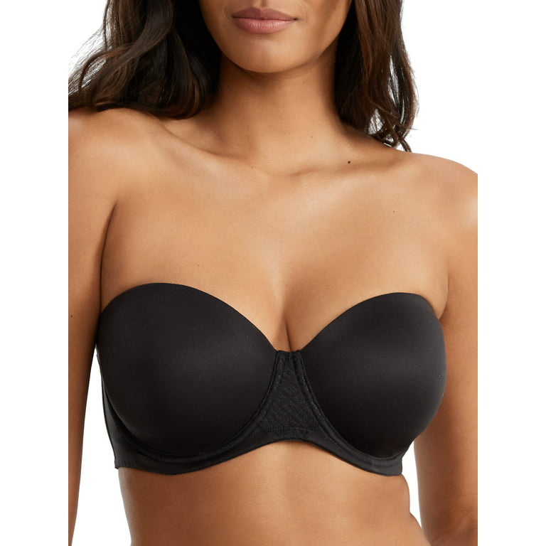 Bali BLACK One Smooth U Stay in Place Strapless Bra, US 42D, UK 42D
