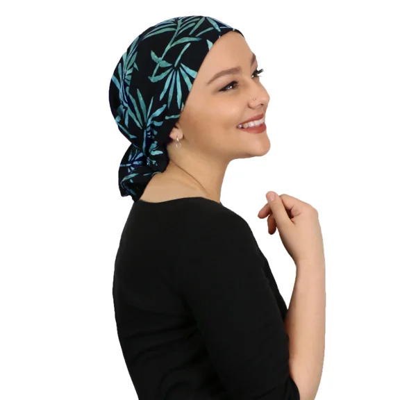 Bali Batik Chemo Scarves for Women Head Scarf Cancer Headwear Head Wrap 28" Square (Evening In Bali)