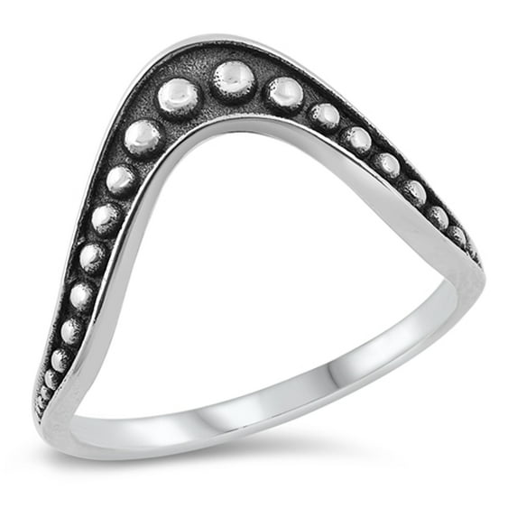 Bali Bead Boho Wave Ring .925 Sterling Silver Band Jewelry Female Male Unisex Size 5