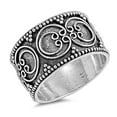 thumbnail image 1 of Bali Bead Hoop Ring .925 Sterling Silver Thin Band Jewelry Female Male Unisex Size 10, 1 of 4