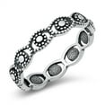 thumbnail image 1 of Bali Bead Sun Halo Ring .925 Sterling Silver Band Jewelry Female Male Unisex Size 6, 1 of 4
