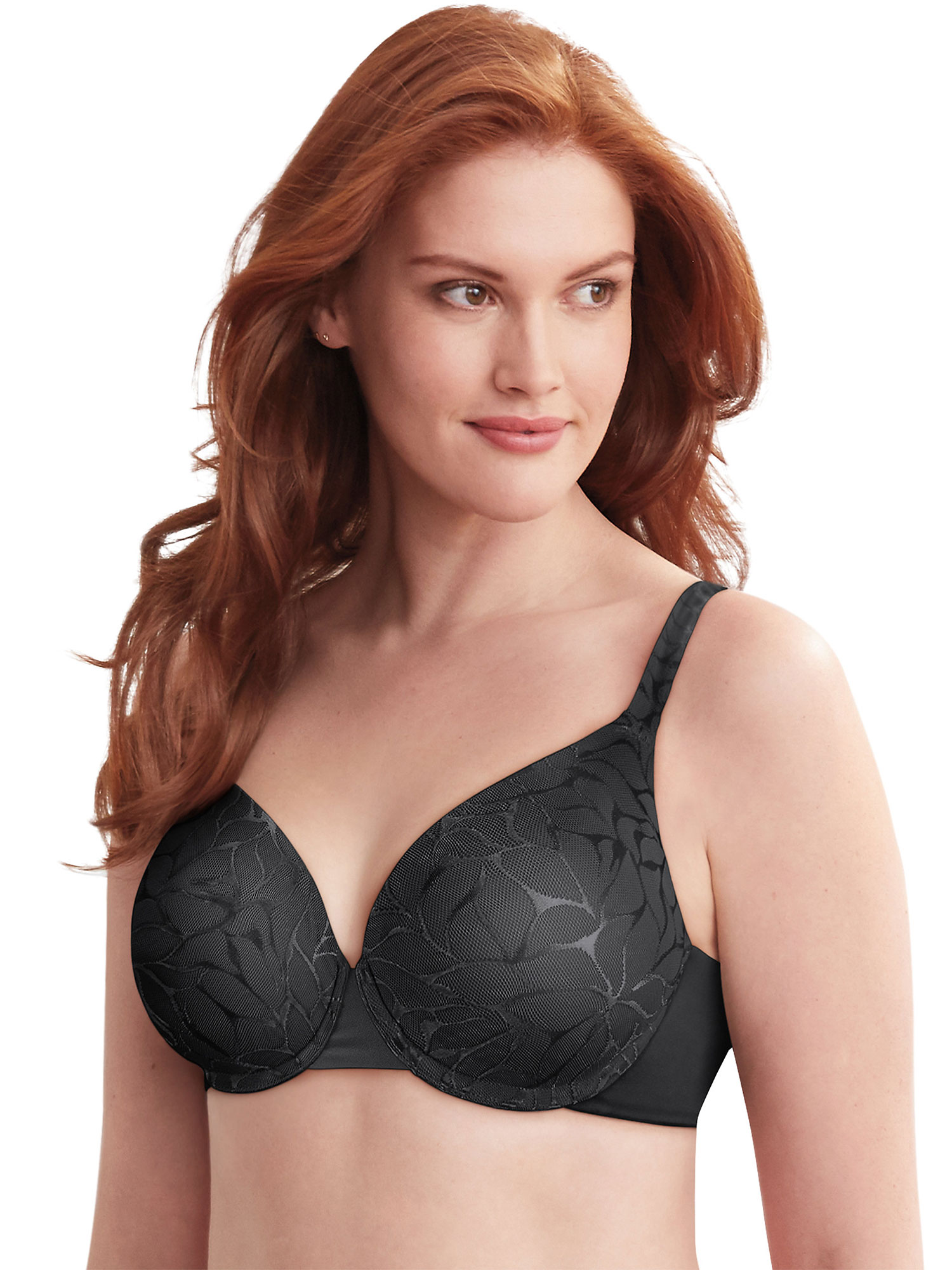 Bali Beauty Lift® Invisible Support Underwire Bra Black Lace 36D Women's - image 1 of 2