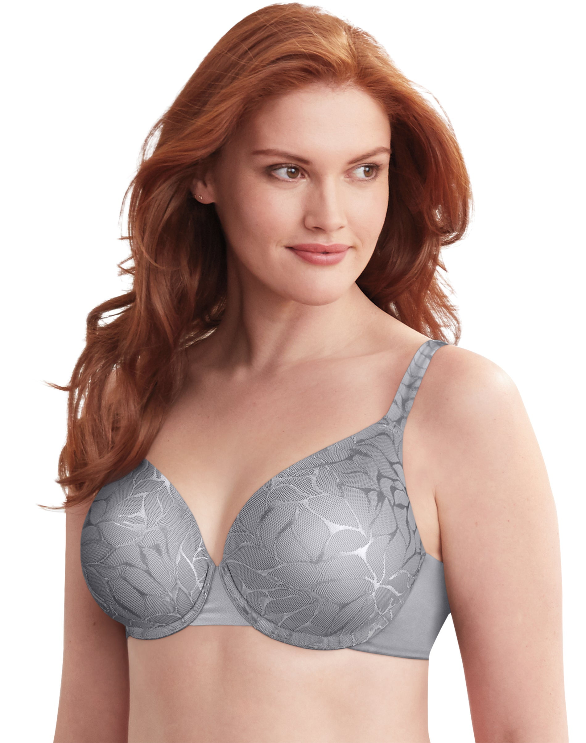 Bali Beauty Lift® Invisible Support Underwire Bra Crystal Grey Lace