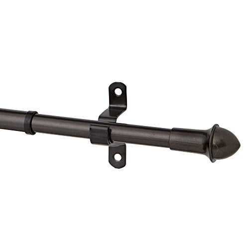 Adjustable Bronze Cafe Curtain Rod with Mounting Hardware