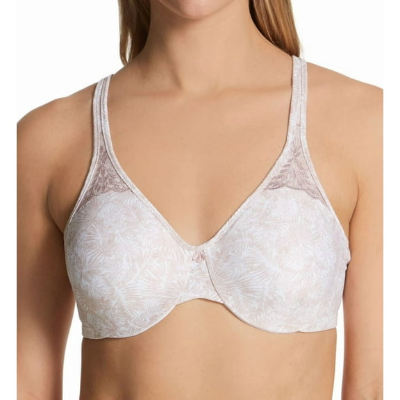 Women's Bali 3385 Passion for Comfort Minimizer Underwire Bra (Fan Leaf Print 40DDD)