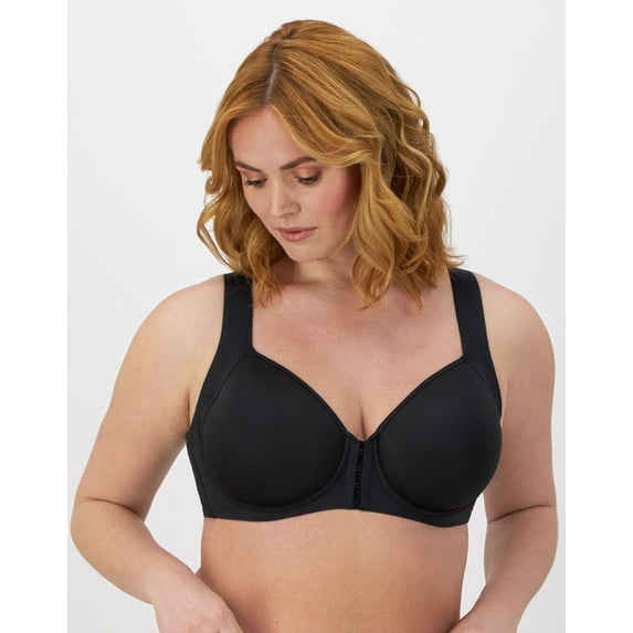 Women's Bali DF3450 EverSmooth Posture Boost Spacer Underwire Bra (Black 44D)