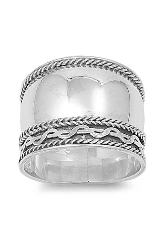 Bali Braid Rope Weave Ring .925 Sterling Silver Band Jewelry Female Male Unisex Size 9