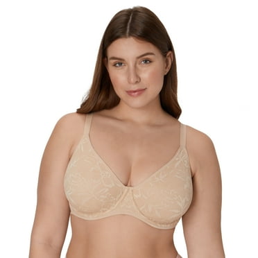 Bali Breathe Cotton Modal Lace Underwire Bra Almond 42C