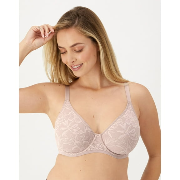 Bali Breathe Cotton Modal Lace Convertible Strap Underwire Bra DF7590 Color: Gloss Size: 38 D