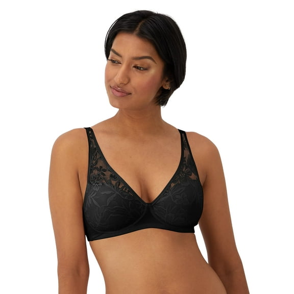 Bali Breathe Cotton Modal Wireless T-Shirt Bra Black L