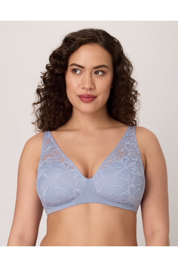 Breathe Cotton Modal Wireless T-Shirt Bra Silver Satin M