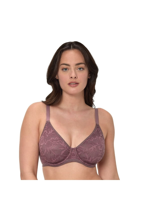 Breathe Lace Convertible Strap Underwire Bra DF7590 Color: Currant Purple Size: 38 C