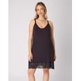 thumbnail image 1 of Bali Breathe Nightgown Chemise, Lace Trim Black XL Women's, 1 of 5