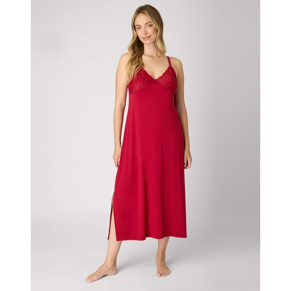 Bali Breathe Sleepwear Gown Rosy Red M Women's