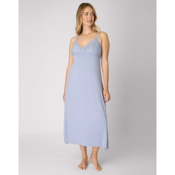 Bali Breathe Sleepwear Gown Silver Satin S Women's