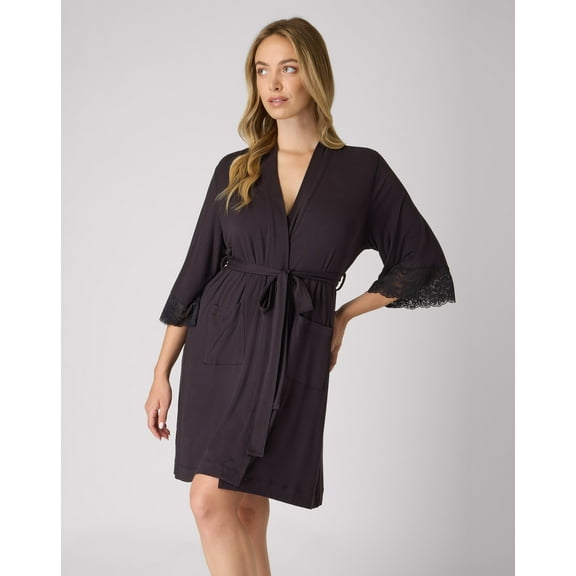 Bali Breathe Sleepwear Robe Black 2XL Women's