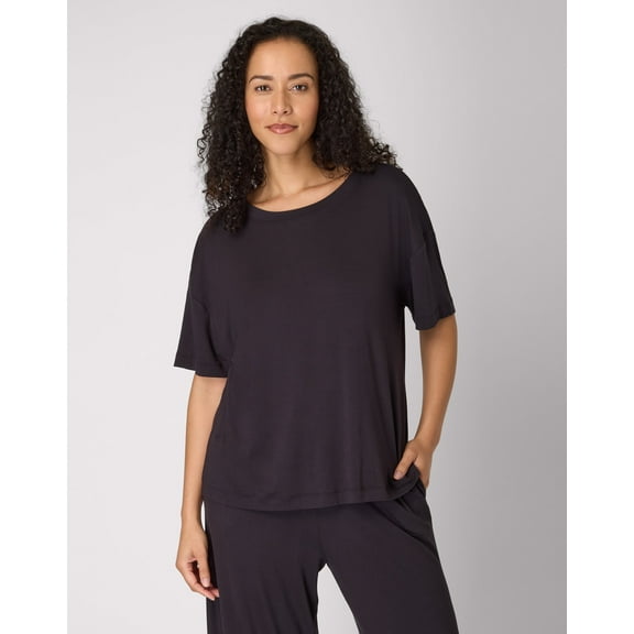Bali Breathe Sleepwear Short Sleeve T-Shirt Black L Women's