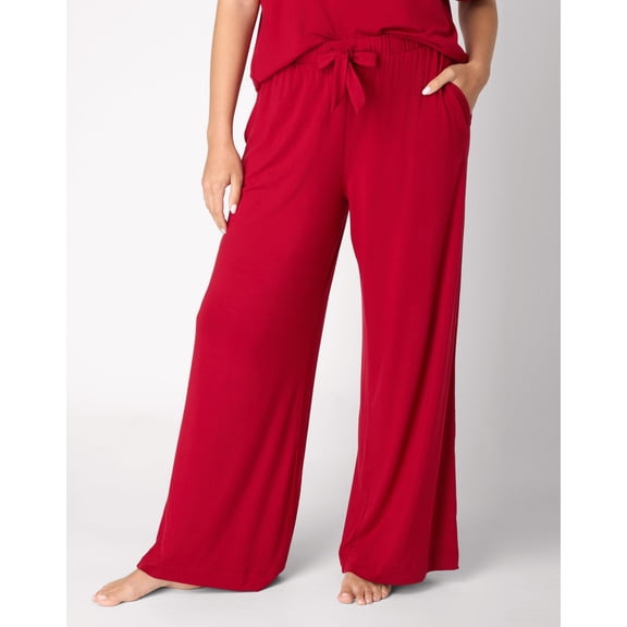 Bali Breathe Sleepwear Wide Leg Pants Rosy Red M Women's