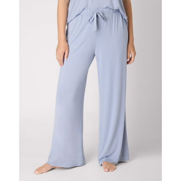 Bali Breathe Sleepwear Wide Leg Pants Silver Satin S Women's