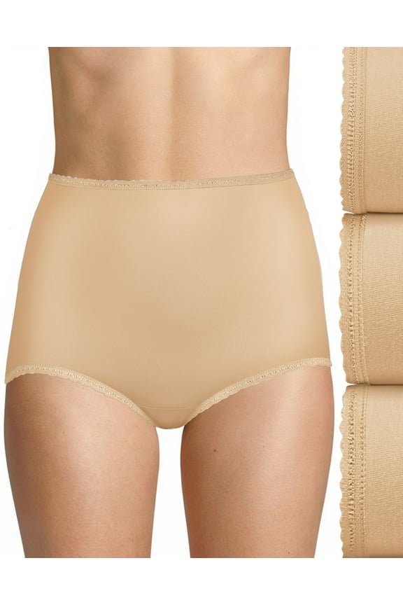 Brief 3-Pack Skimp Skamp Full Cut Smooth Back Panty Womens Underwear