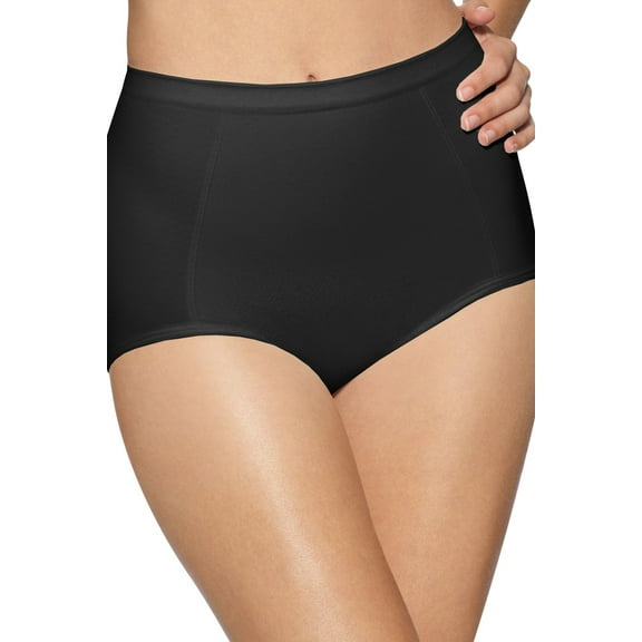 Women's Bali X245 Ultra Control Shaping Brief Panty - 2 Pack (Black/Black M)
