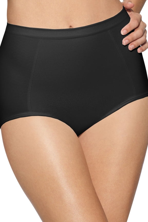 Women's Bali X245 Ultra Control Shaping Brief Panty - 2 Pack (Black/Black M)