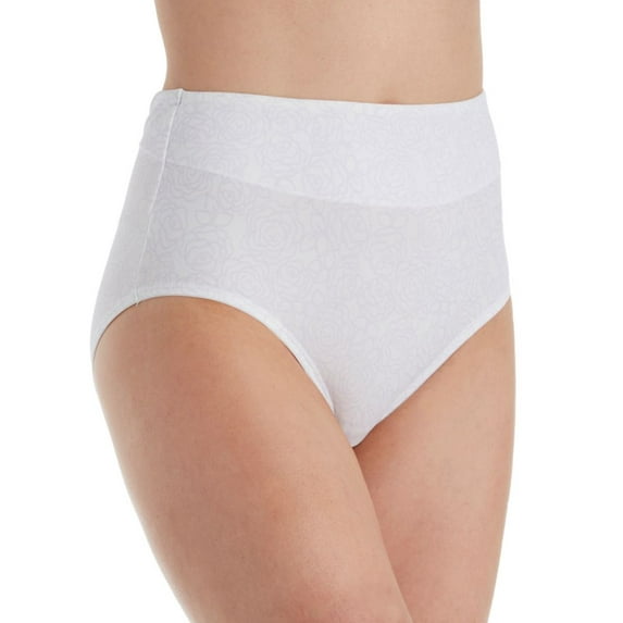 Women's Bali DFPC61 Passion For Comfort Brief Panty (Lilac Rose Link Print 7)