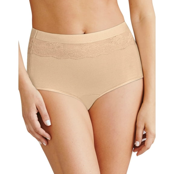 Women's Bali DFLLB1 Beautifully Confident Light Leak Protection Panty (Soft Taupe 6)
