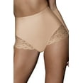 thumbnail image 1 of Women's Bali X054 Microfiber and Lace Shaping Brief Panty - 2 Pack (Nude L), 1 of 5