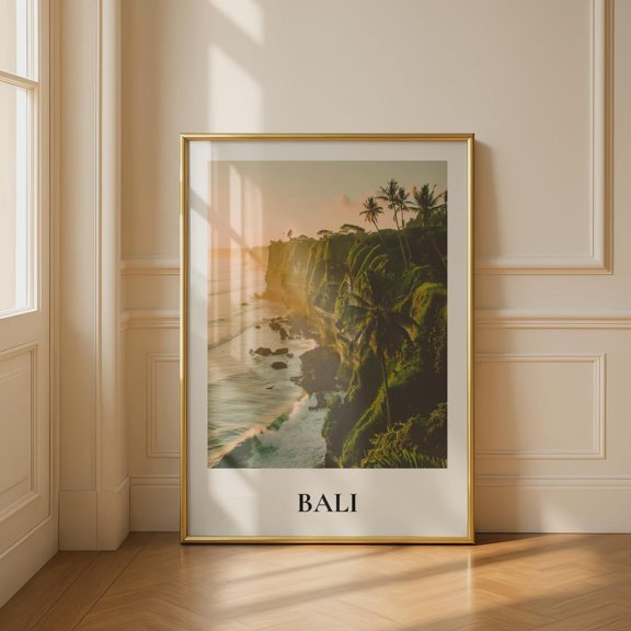 Bali Coast Sunset Print Wall Art