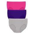 thumbnail image 1 of Bali Comfort Revolution Brief, 3-Pack - Crystal Grey/Electric Violet/Fantastic Fuchsia - Size - XL, 1 of 2