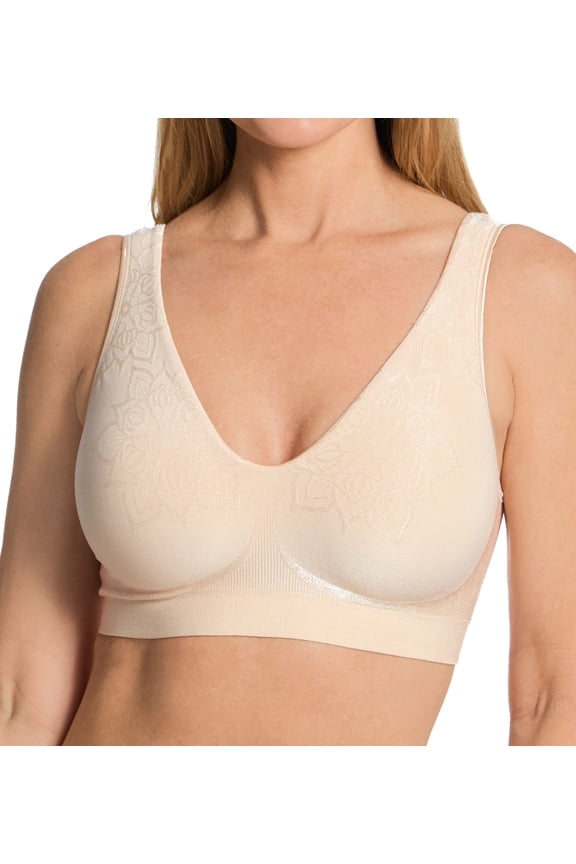 Women's Bali 3484 Comfort Revolution ComfortFlex Fit Wirefree Bra (Almond Aztec 2X)