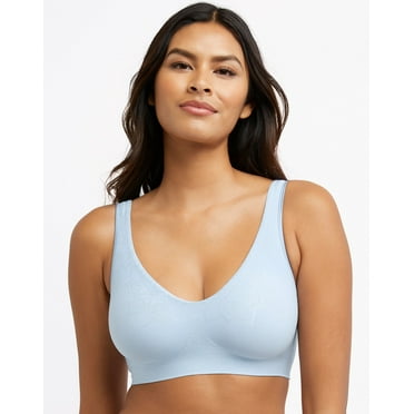Bali Comfort Revolution ComfortFlex Fit Seamless 2-Ply Wireless Bra Blue Flight Aztec S Women's