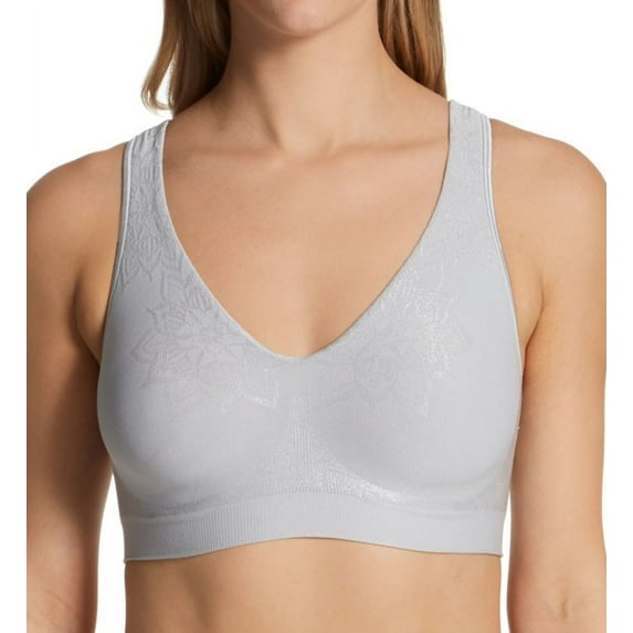 Women's Bali 3484 Comfort Revolution ComfortFlex Fit Wirefree Bra (Crystal Grey Aztec XL)