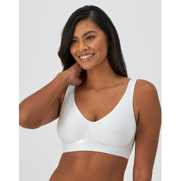 Bali Comfort Revolution ComfortFlex Fit Seamless 2-Ply Wireless Bra White Aztec 2XL Women's