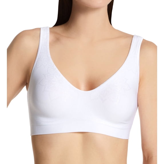 Women's Bali 3484 Comfort Revolution ComfortFlex Fit Wirefree Bra (White Aztec L)